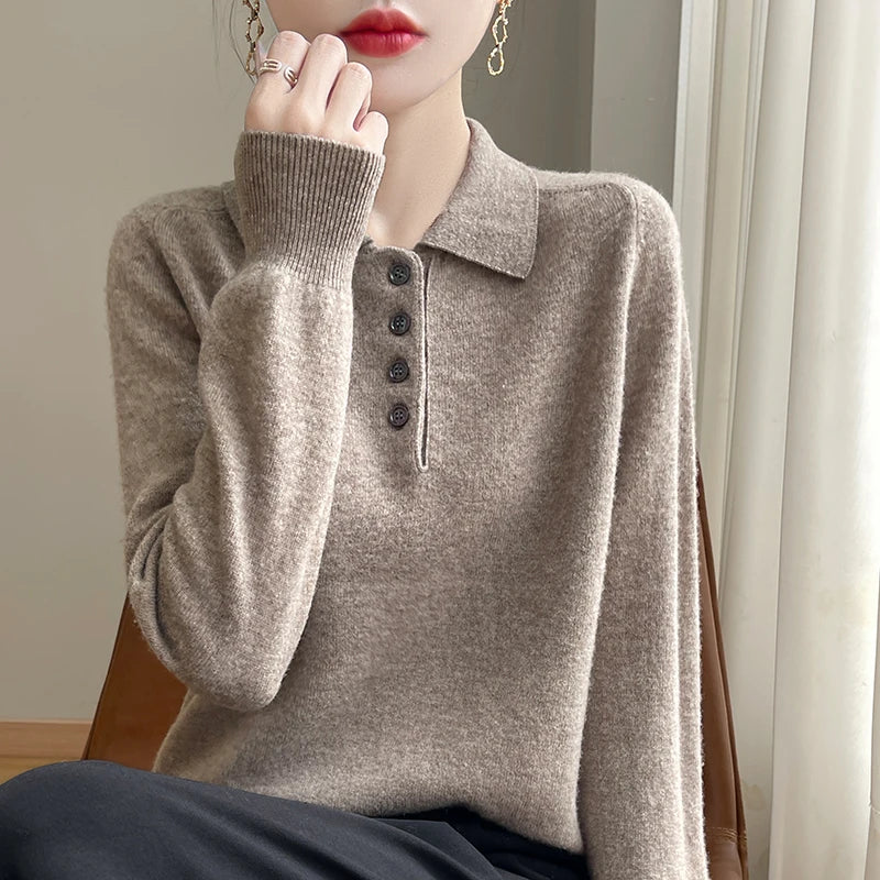 West Village Wool Polo Sweater - Image 18