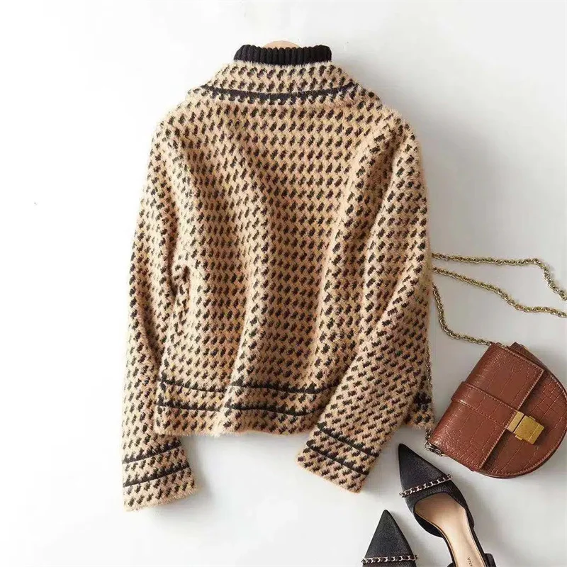 Vionne Houndstooth Knit Jacket - Image 11