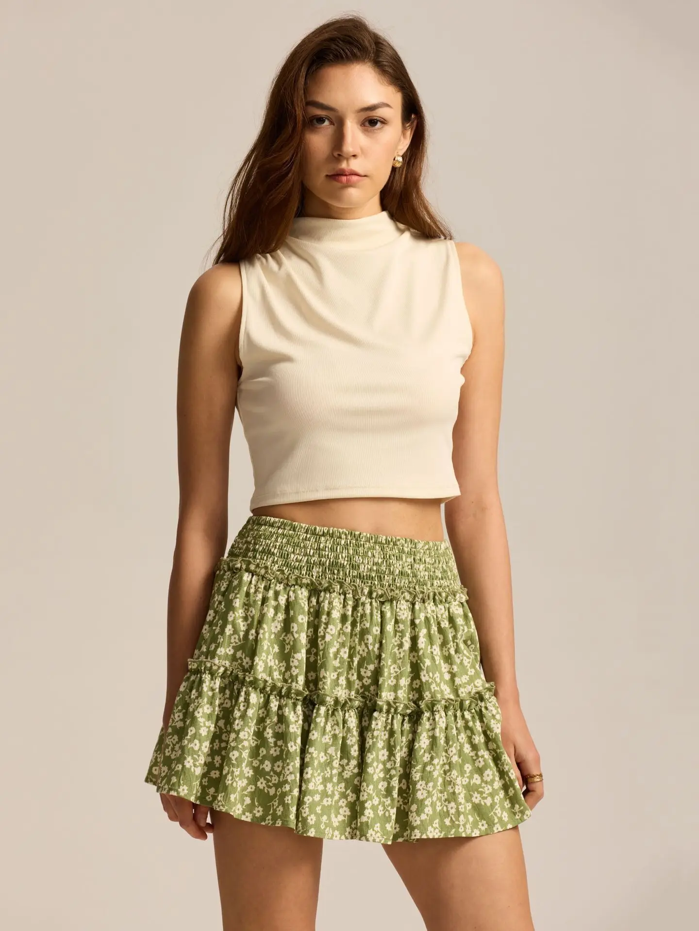 Viora Leopard Ruffle Skirt - Image 10