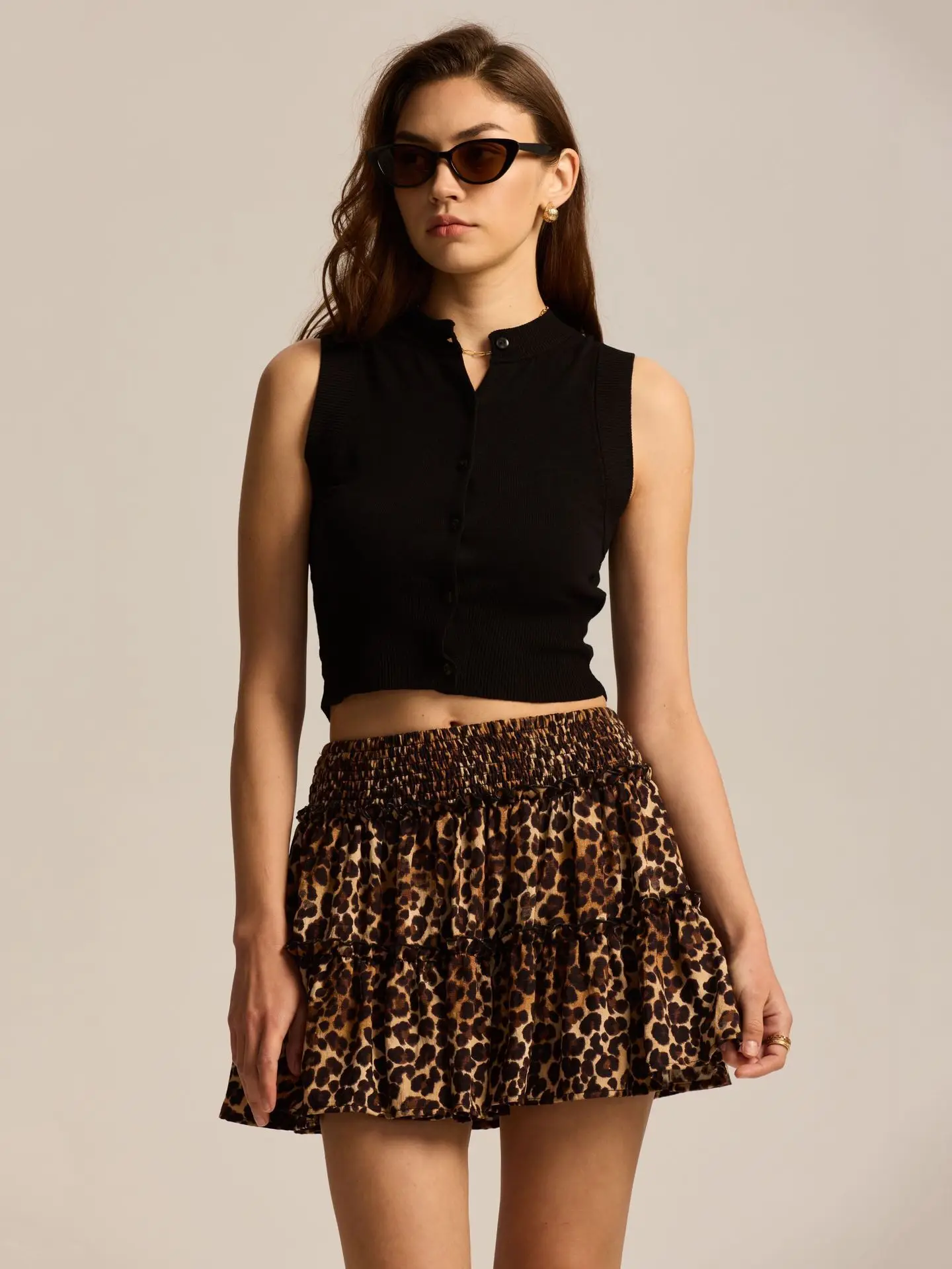 Viora Leopard Ruffle Skirt - Image 17