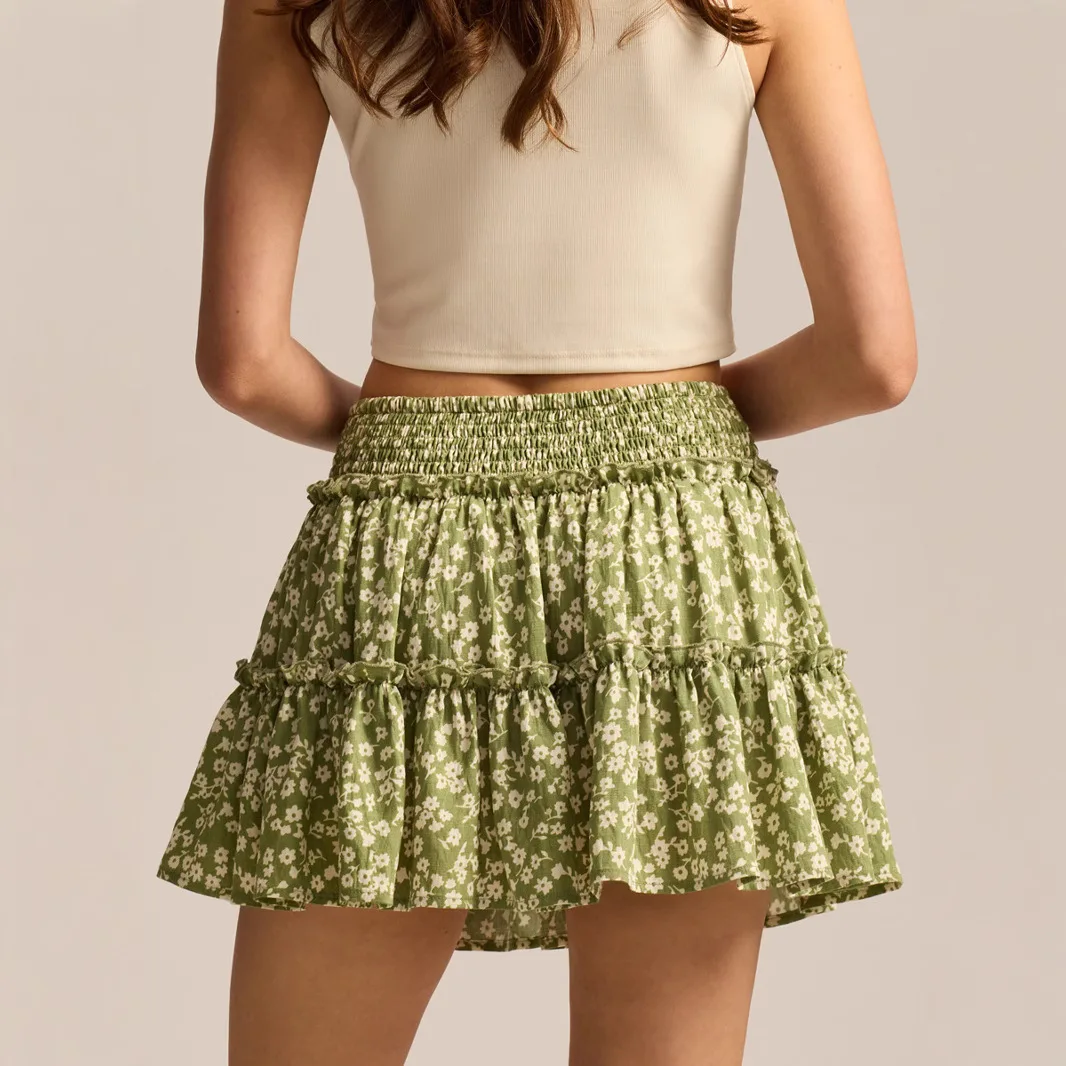 Viora Leopard Ruffle Skirt - Image 4
