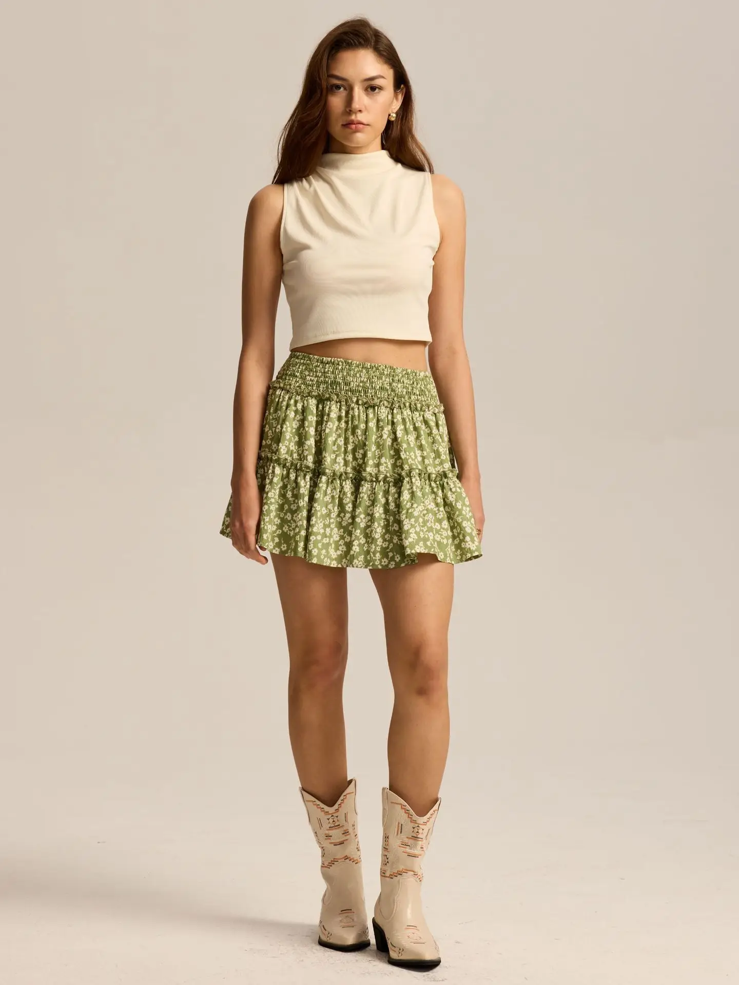 Viora Leopard Ruffle Skirt - Image 5