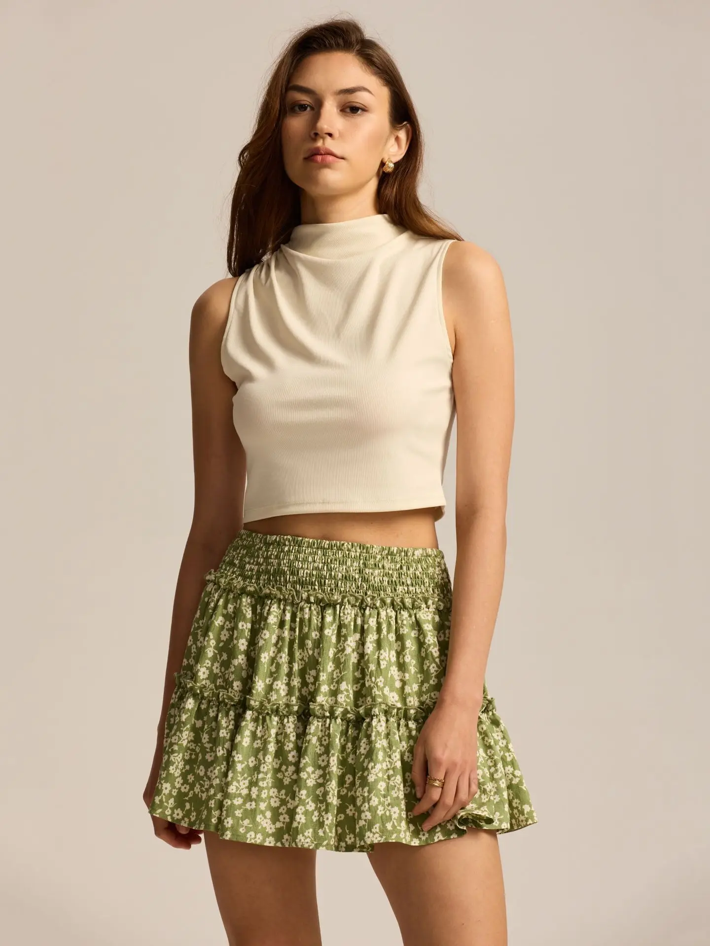 Viora Leopard Ruffle Skirt - Image 8