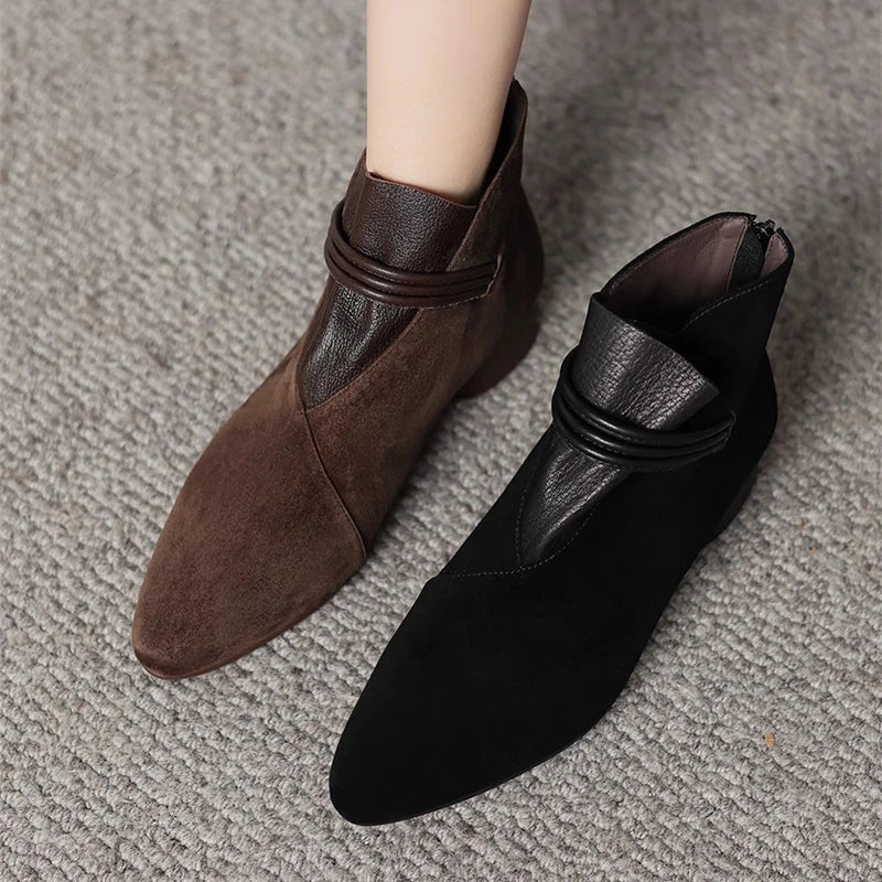 Vivienne Italian Crest Suede Boots - Image 20
