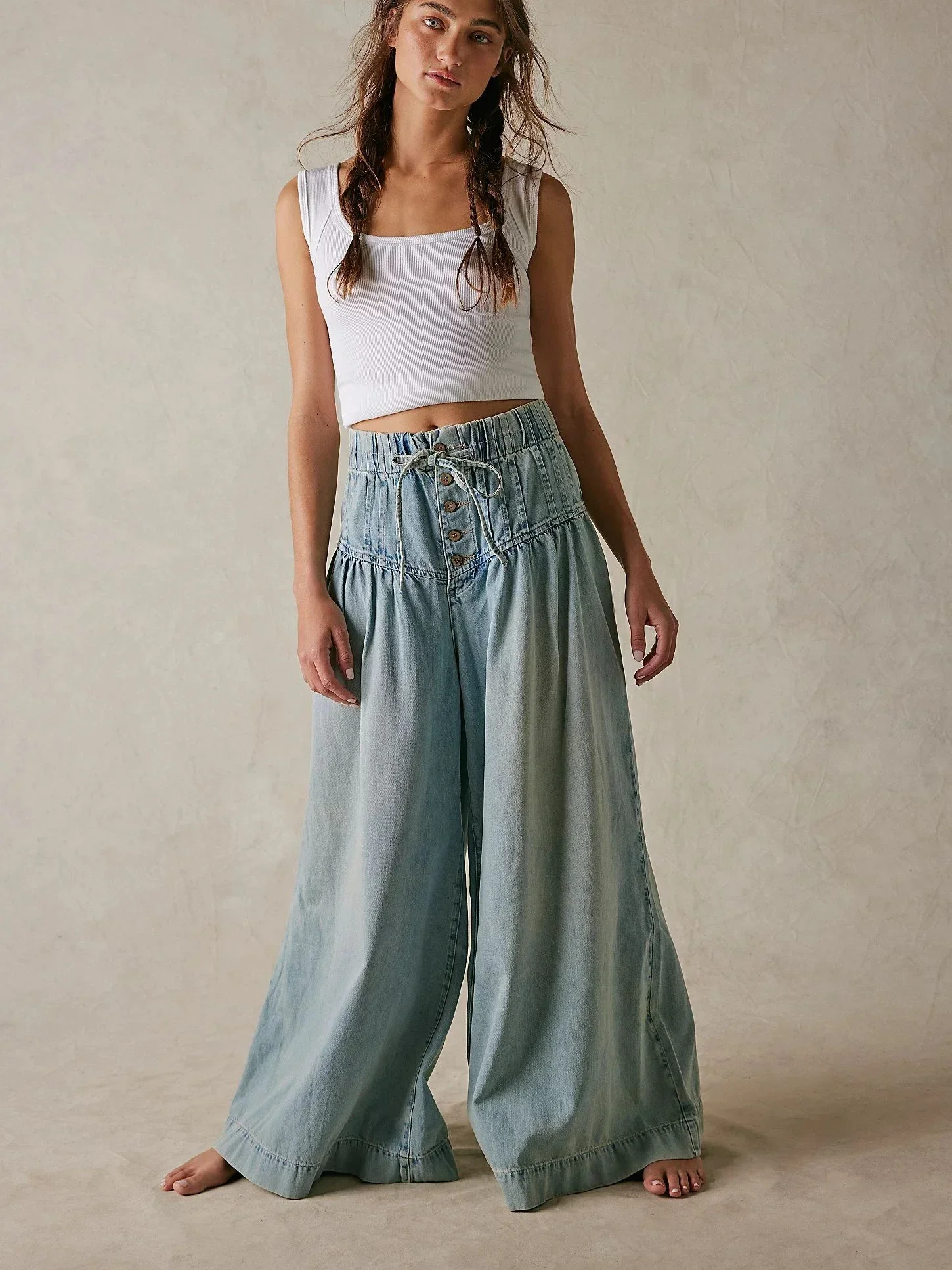 Aria Women's Pull-On Chambray Jeans - Image 6