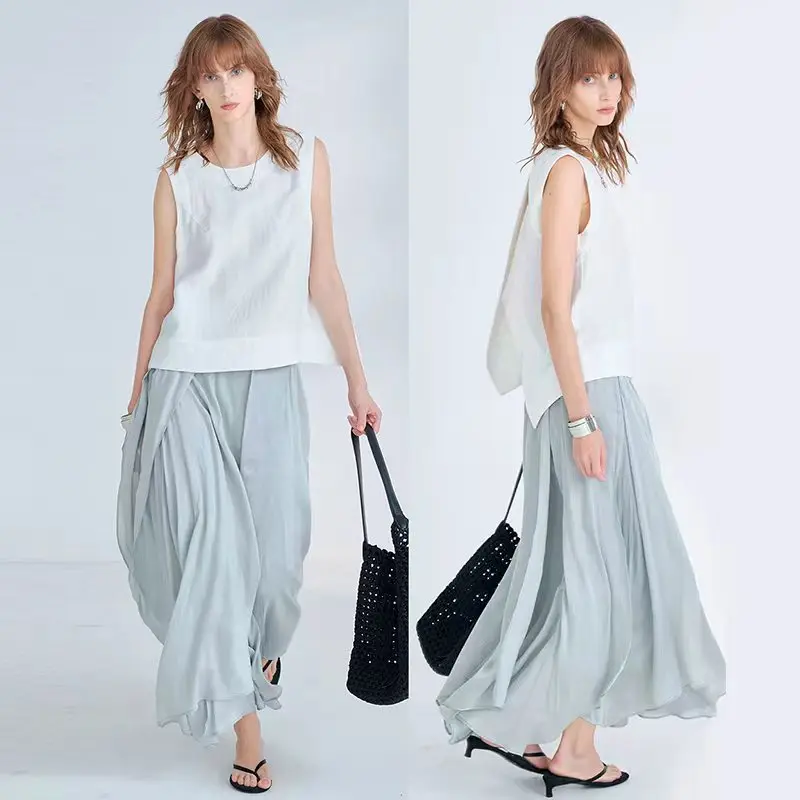 Women's Linen Tank Top Backless Loose Summer - Image 6