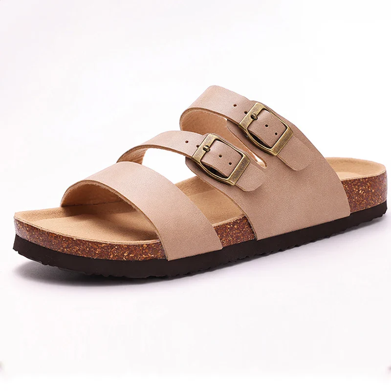Women's Nappa Leather Orthopedic Double Buckle Slide - Image 11