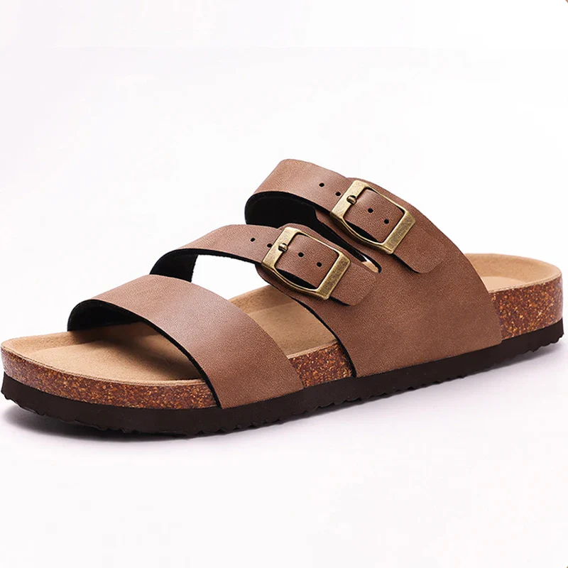 Women's Nappa Leather Orthopedic Double Buckle Slide - Image 12