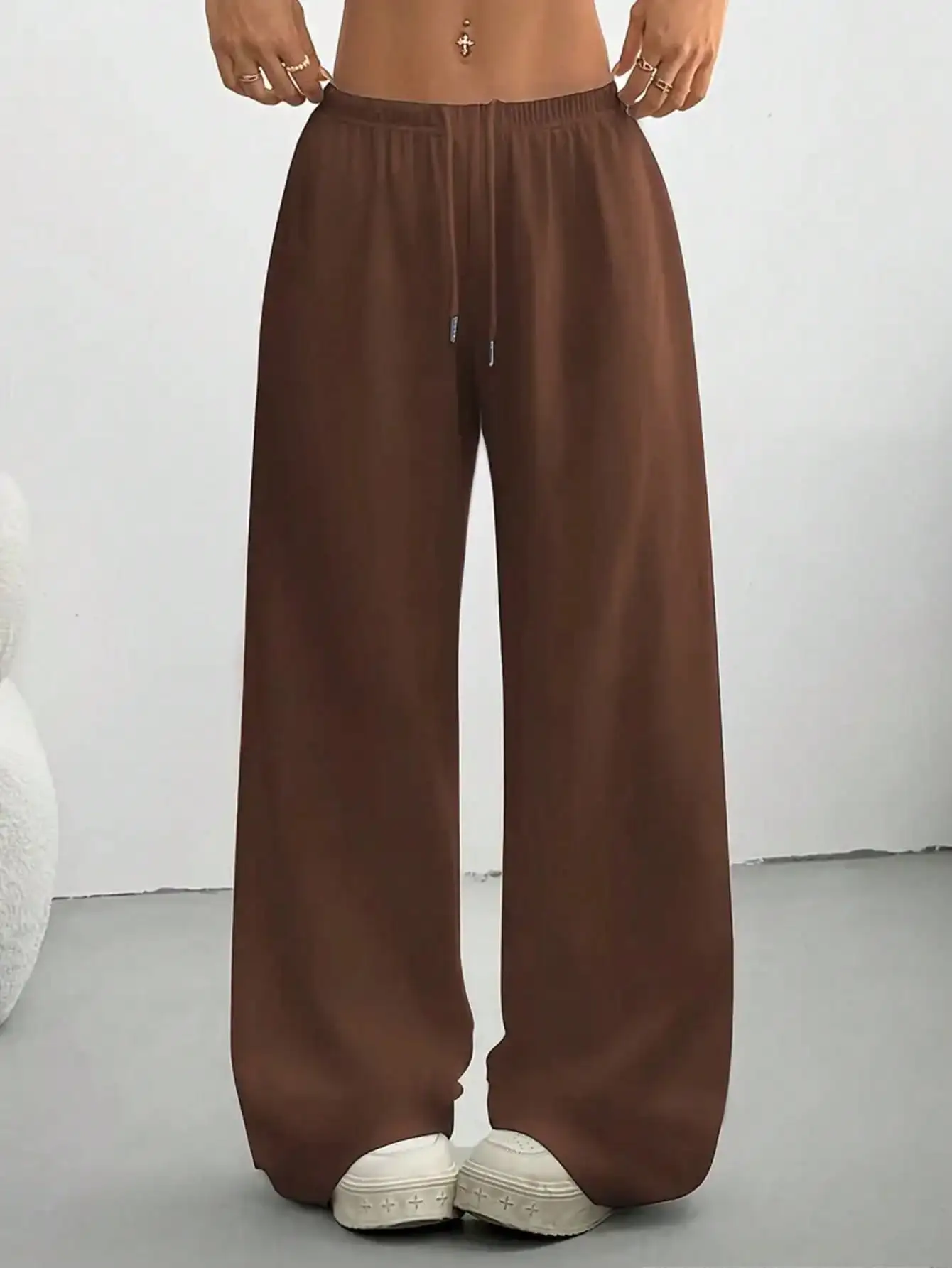 Women's Wide Leg Jogger Pants Drawstring Loose Fit - Image 4