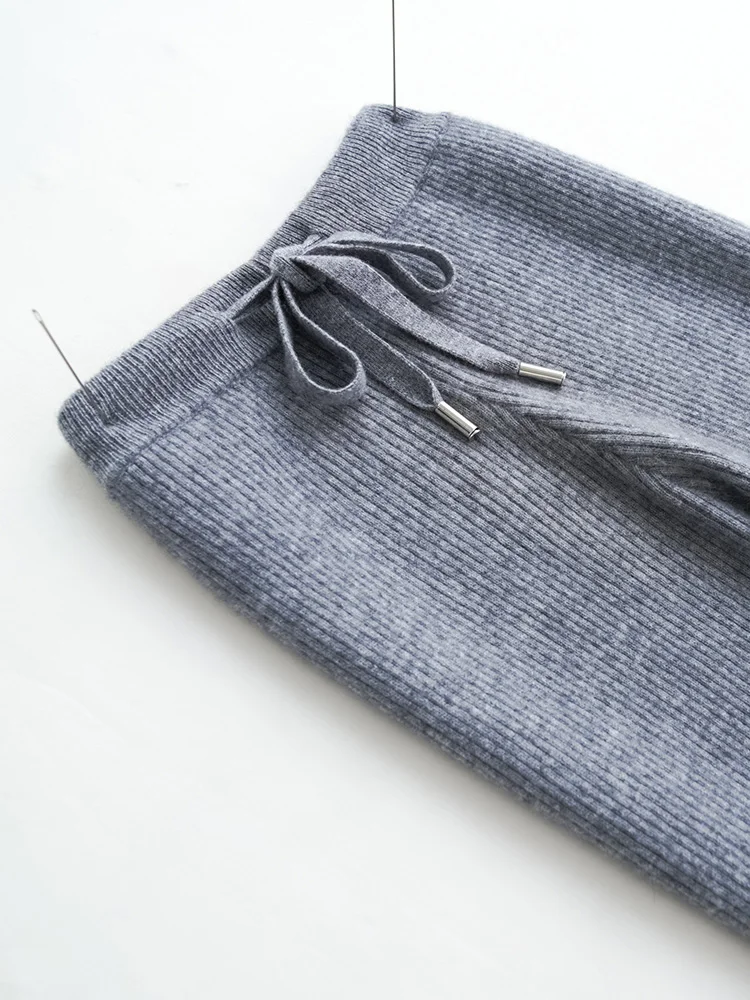 Wool Knitted Wide Leg Pants - Image 14