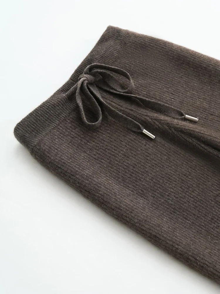 Wool Knitted Wide Leg Pants - Image 24