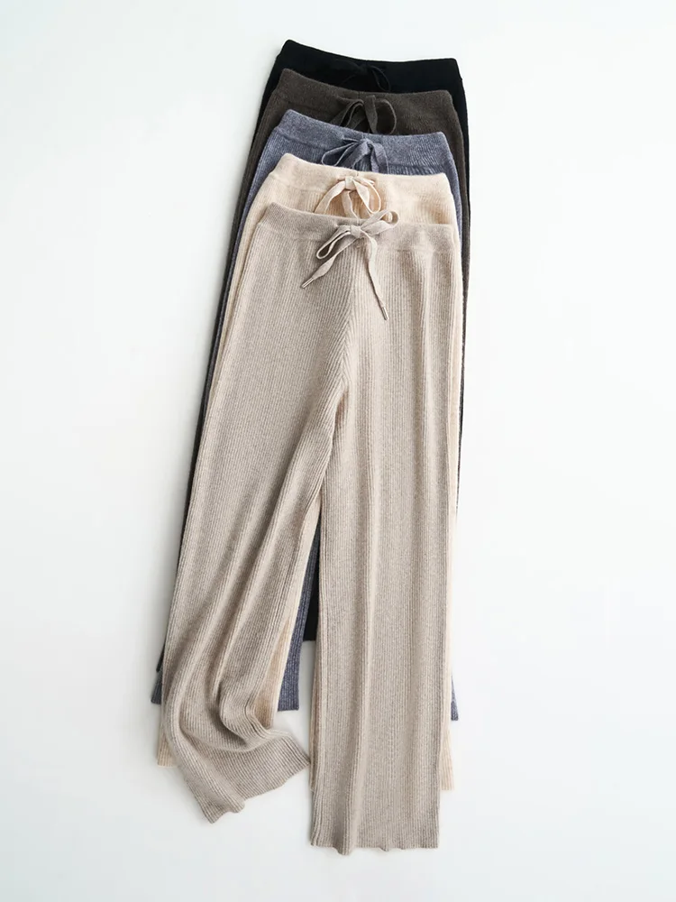 Wool Knitted Wide Leg Pants - Image 33