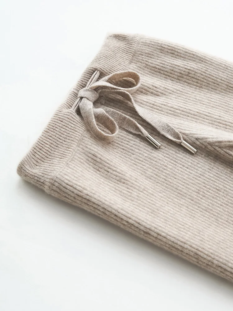 Wool Knitted Wide Leg Pants - Image 7