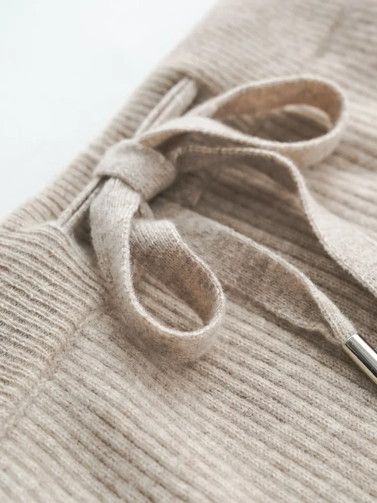 Wool Knitted Wide Leg Pants - Image 8