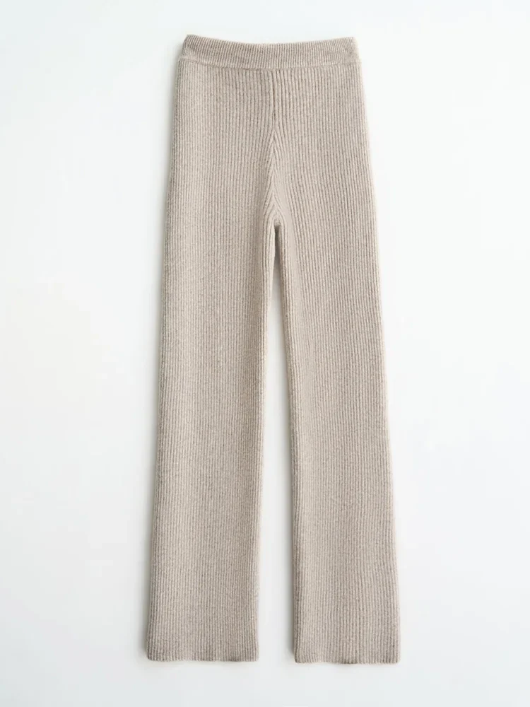 Wool Knitted Wide Leg Pants - Image 9