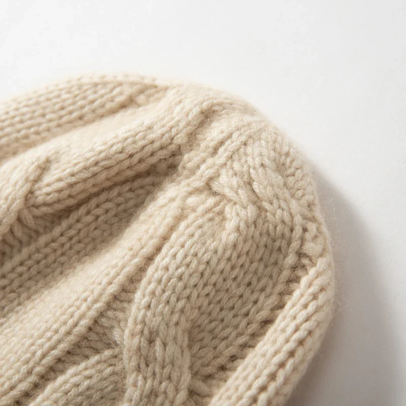 Wren Cable Cashmere Beanie - Image 9